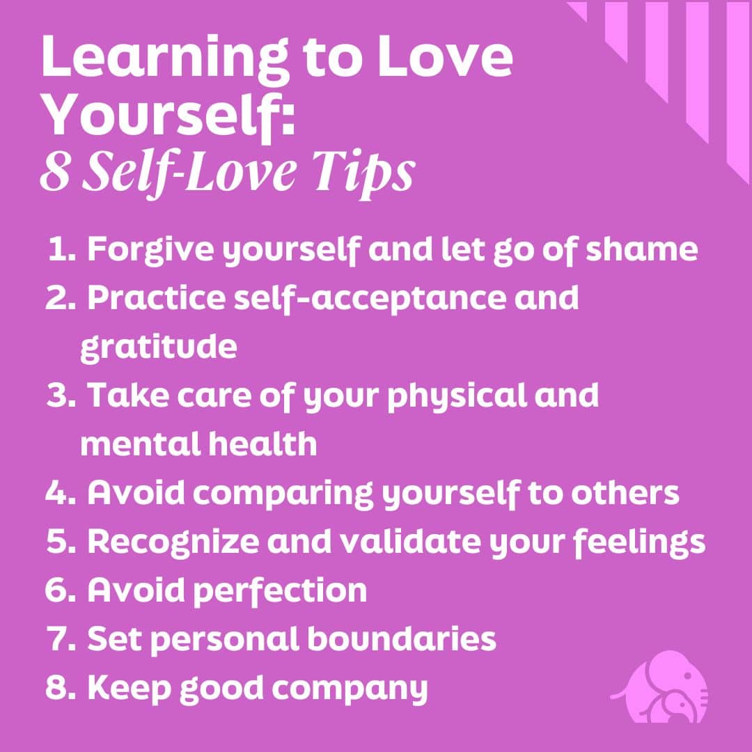 Self Love journey infographic 