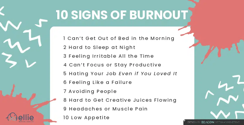 10 Signs of Burnout infographic