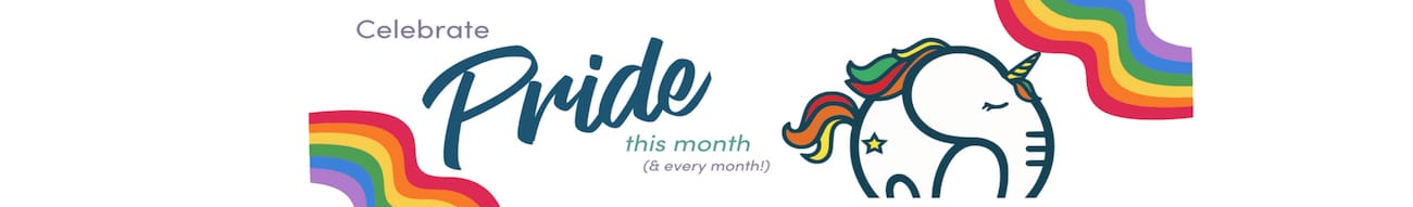 Celebrate Pride Month Linkedin banner from Ellie Mental Health