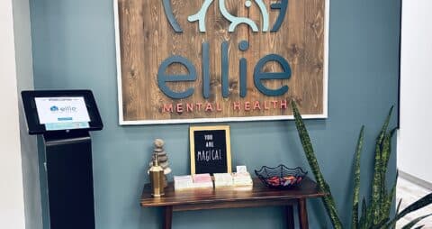 Ellie Mental Health The Woodlands, TX Clinic Lobby Sign