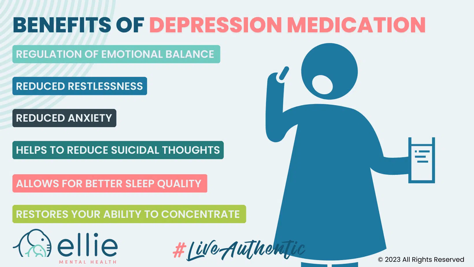 Benefits of Depression Medication Infographic