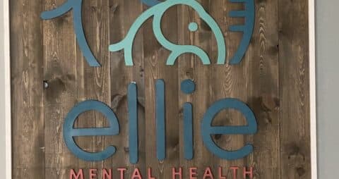Ellie Mental Health Winston Salem, NC Clinic Wooden Sign