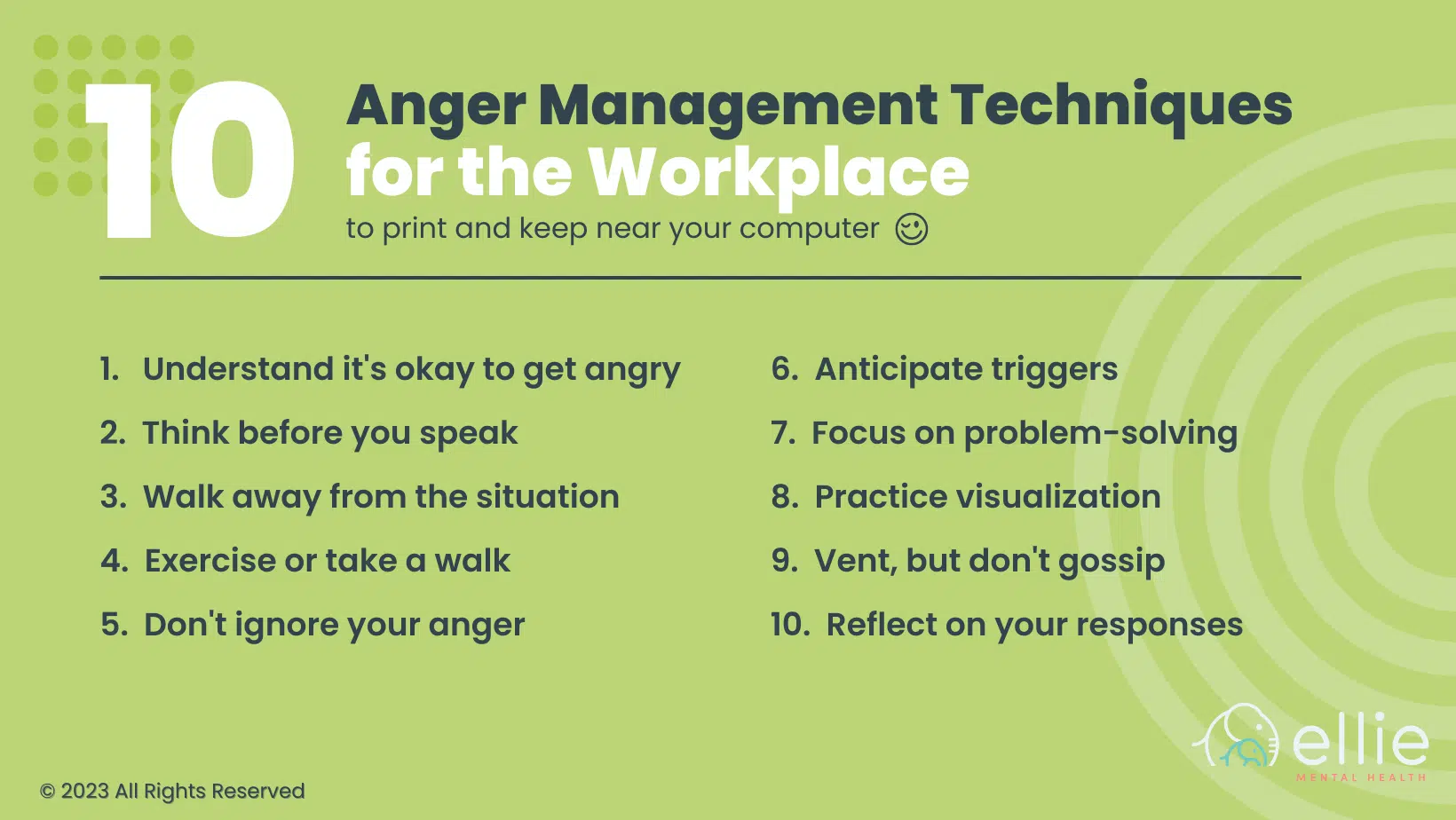 10 anger management techniques for the workplace
