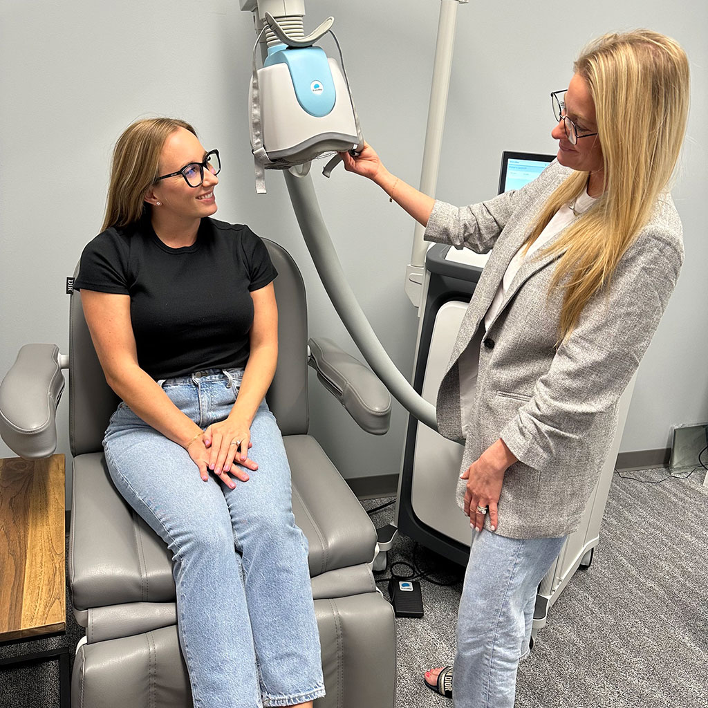 Dr. Jasberg sees a patient using TMS