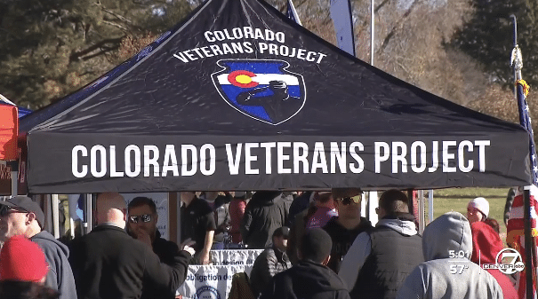 Colorado Veterans Project Tent at Veterans day parade and 5k