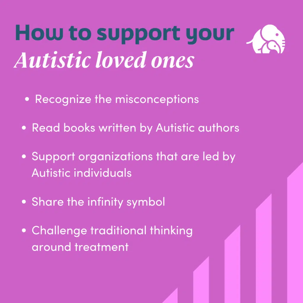 Supporting autistic loved ones infographic
