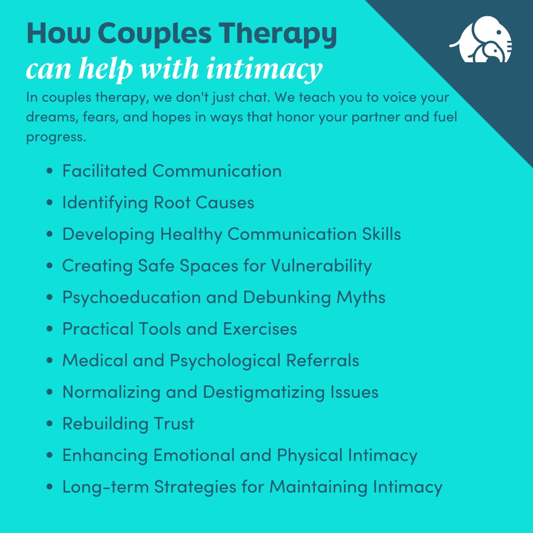 How couples therapy can help with intimacy infographic