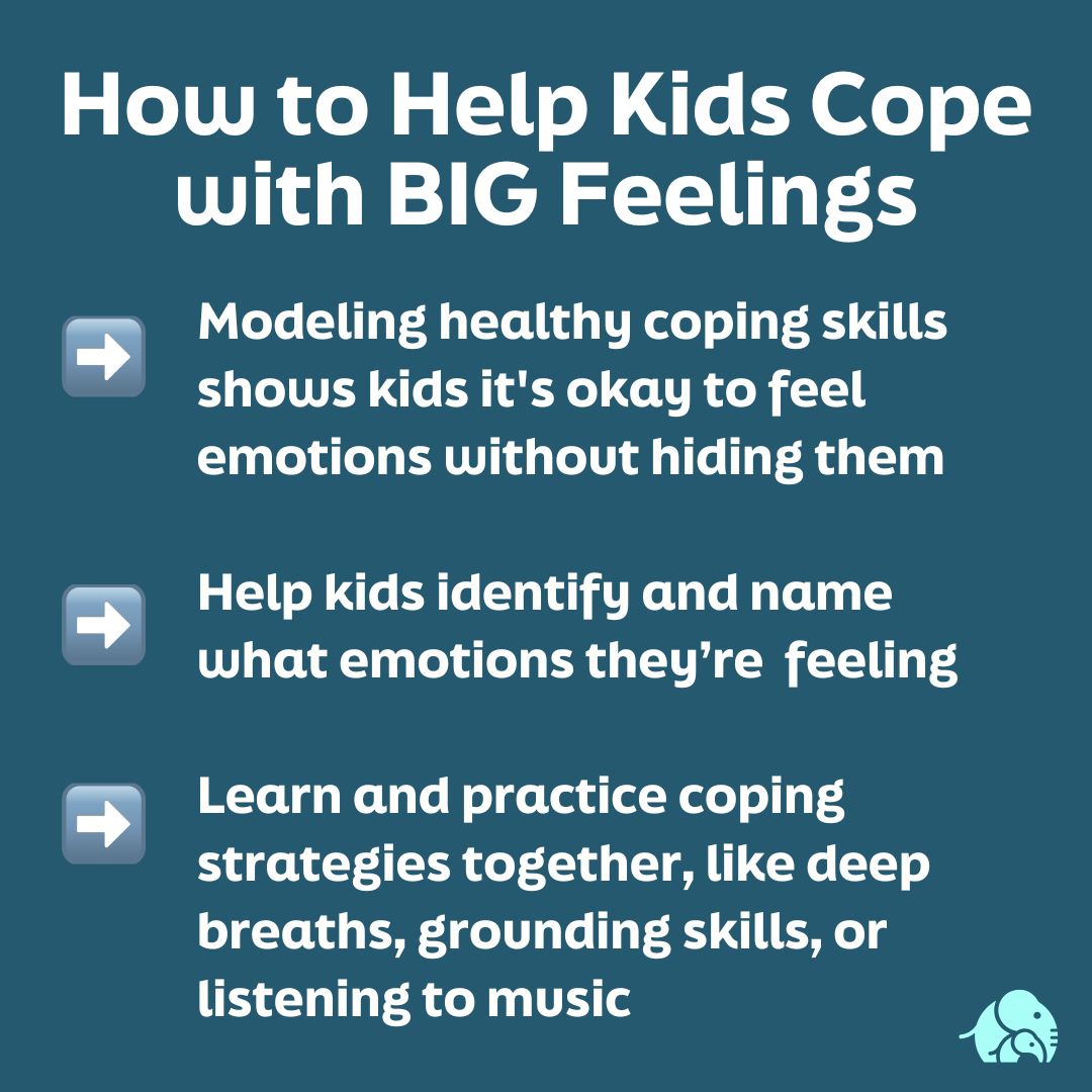An infographic for How to Help Children Cope with Big Feelings